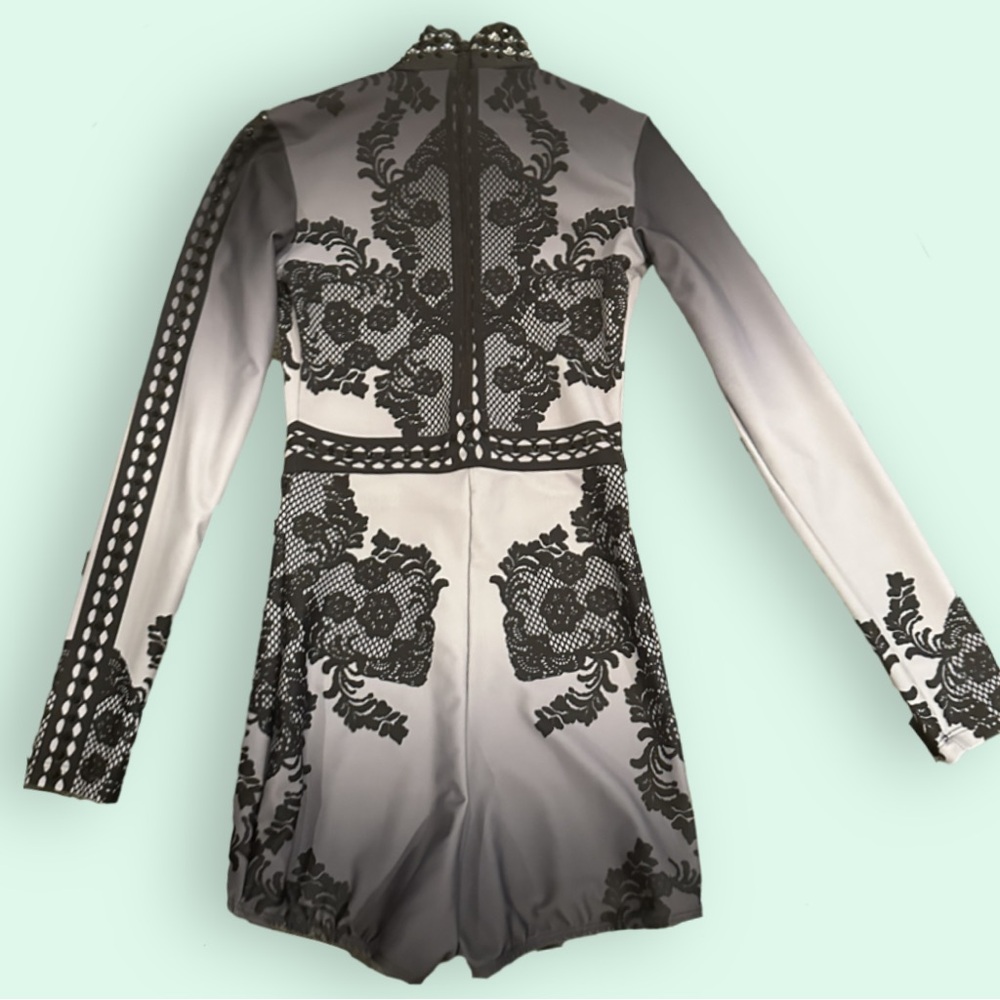 grey unitard dance costume